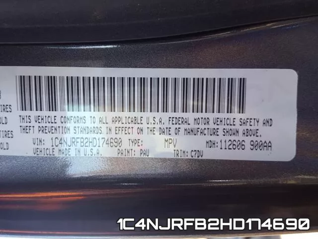 1C4NJRFB2HD174690 фото 2