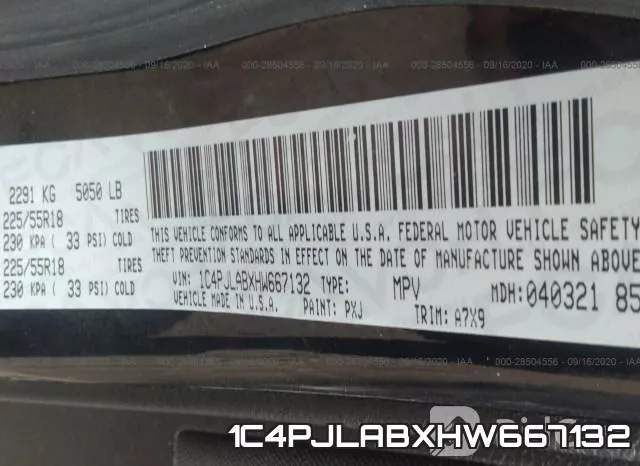 1C4PJLABXHW667132 фото 10