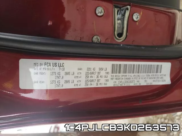 1C4PJLCB3KD263573 фото 2