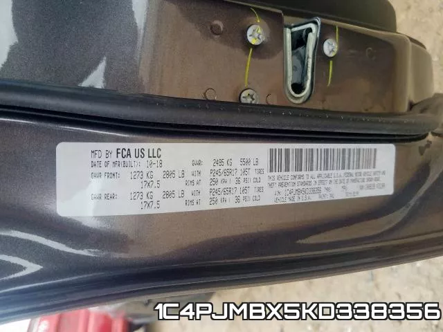 1C4PJMBX5KD338356 фото 2