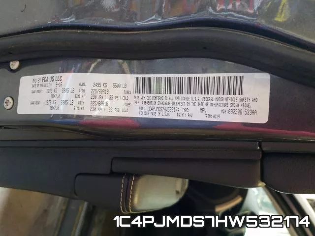 1C4PJMDS7HW532174 фото 2