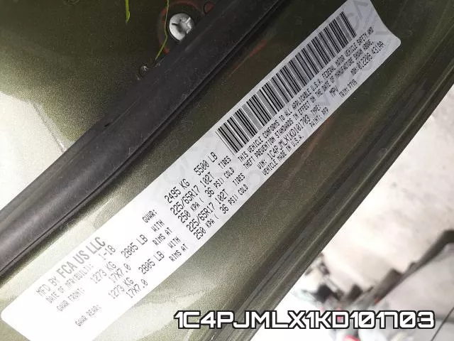 1C4PJMLX1KD101703 фото 2