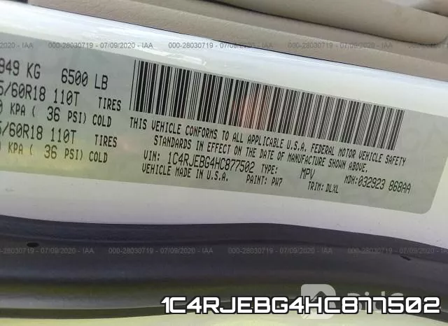 1C4RJEBG4HC877502 фото 10