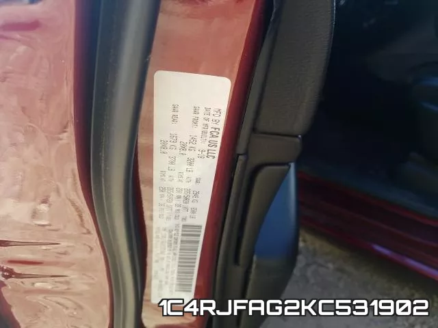 1C4RJFAG2KC531902 фото 2