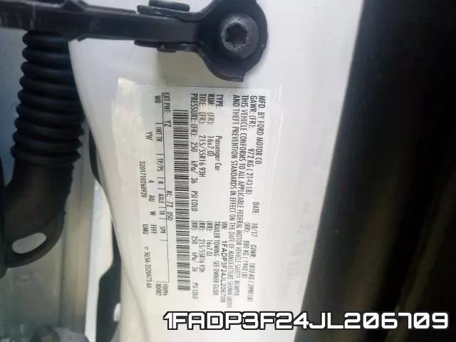 1FADP3F24JL206709 фото 2