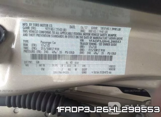 1FADP3J26HL298553 фото 10
