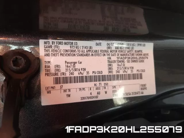 1FADP3K20HL255079 фото 2