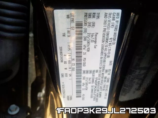 1FADP3K29JL272503 фото 2