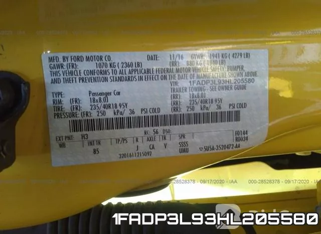 1FADP3L93HL205580 фото 10