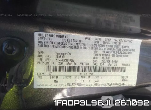 1FADP3L96JL267092 фото 10