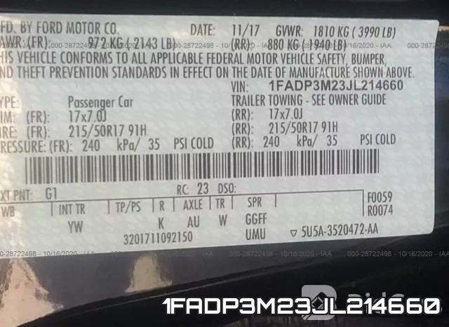 1FADP3M23JL214660 фото 10