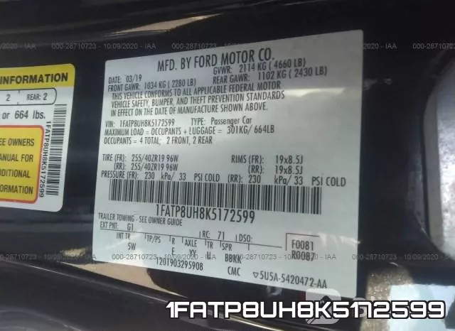 1FATP8UH8K5172599 фото 10
