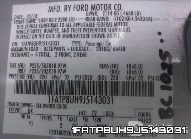 1FATP8UH9J5143031 фото 10