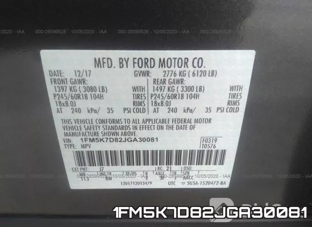1FM5K7D82JGA30081 фото 10
