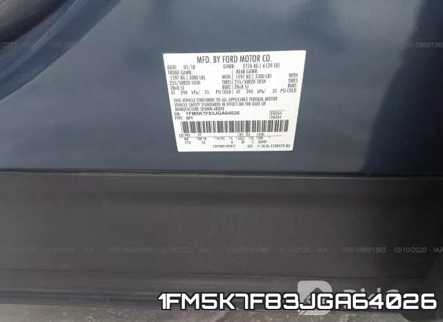 1FM5K7F83JGA64026 фото 10