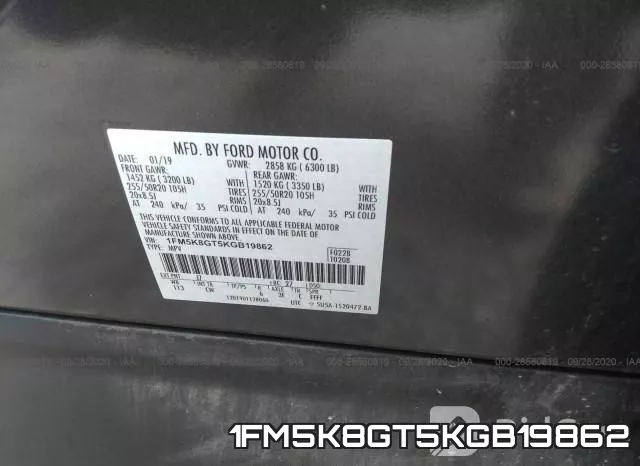 1FM5K8GT5KGB19862 фото 10