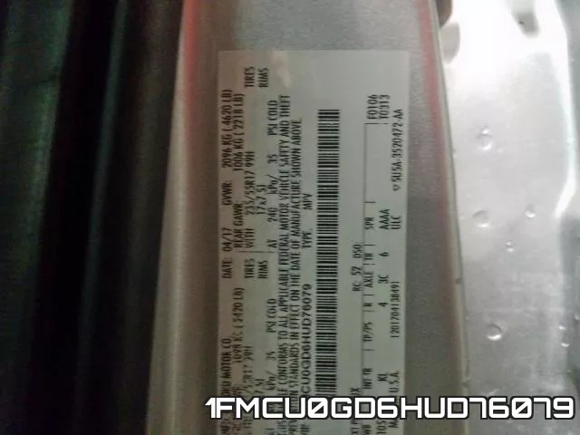 1FMCU0GD6HUD76079 фото 2