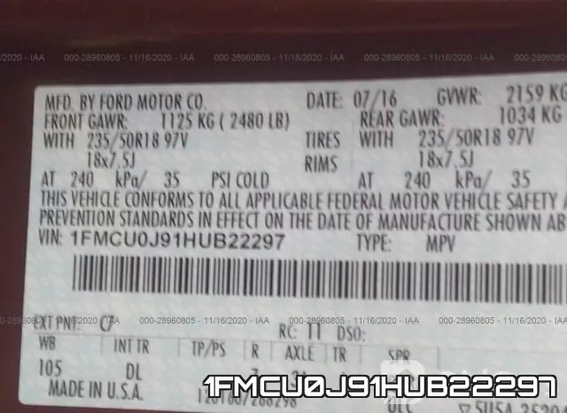 1FMCU0J91HUB22297 фото 9