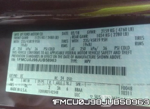 1FMCU0J98JUB58963 фото 10