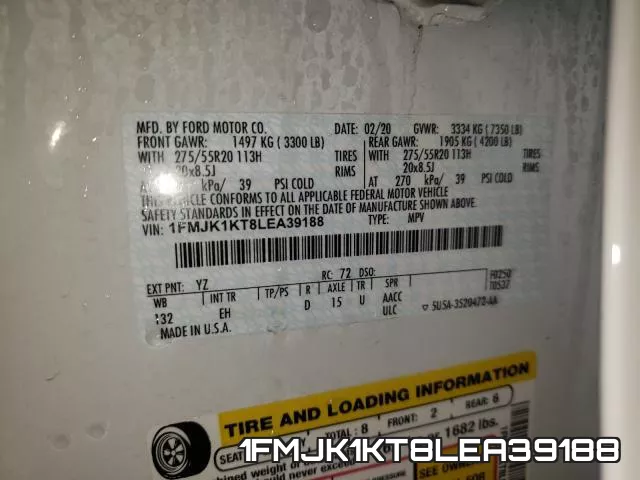 1FMJK1KT8LEA39188 фото 2