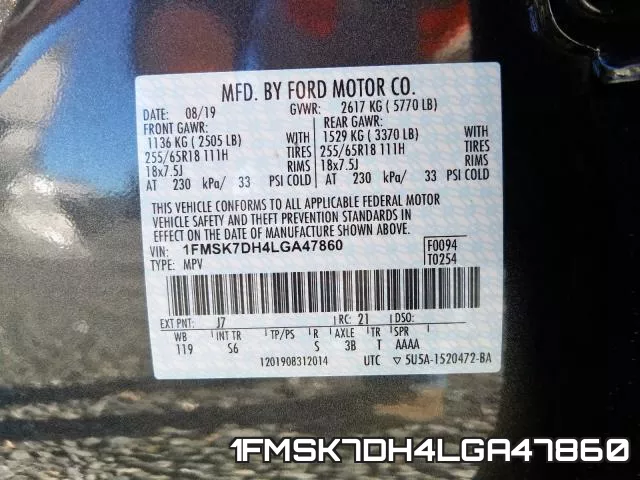 1FMSK7DH4LGA47860 фото 2