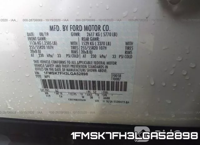 1FMSK7FH3LGA52898 фото 10