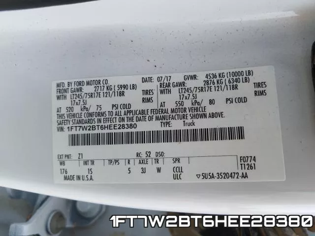 1FT7W2BT6HEE28380 фото 2
