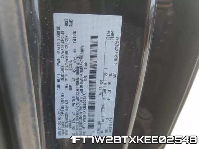 1FT7W2BTXKEE02548 фото 2