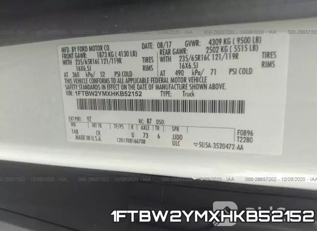 1FTBW2YMXHKB52152 фото 10