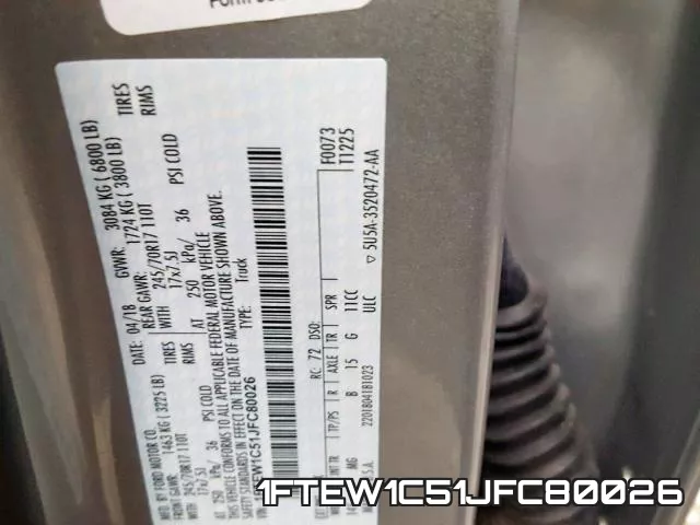 1FTEW1C51JFC80026 фото 2