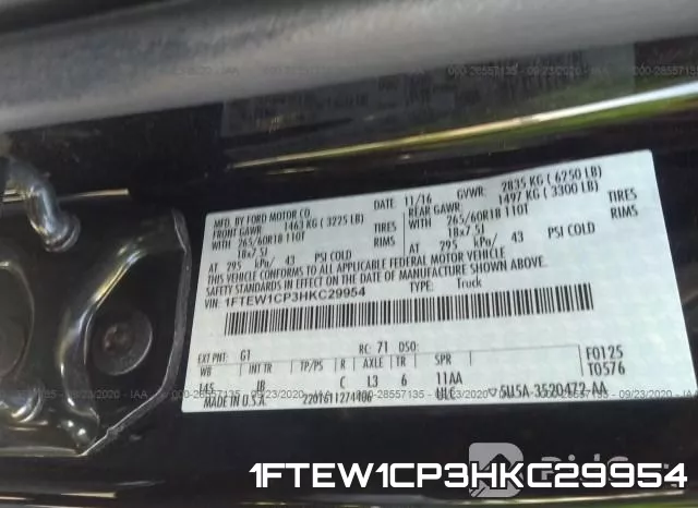1FTEW1CP3HKC29954 фото 10