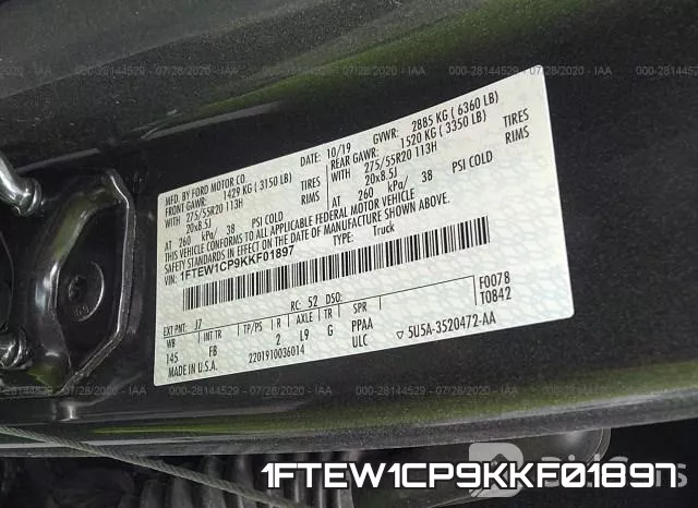 1FTEW1CP9KKF01897 фото 10