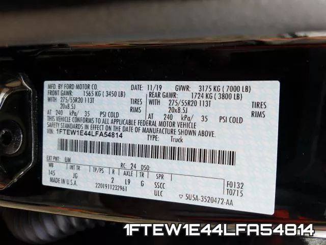 1FTEW1E44LFA54814 фото 2