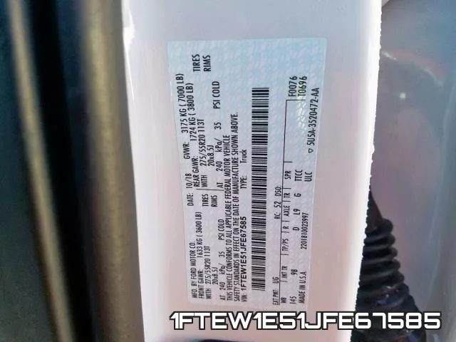 1FTEW1E51JFE67585 фото 2