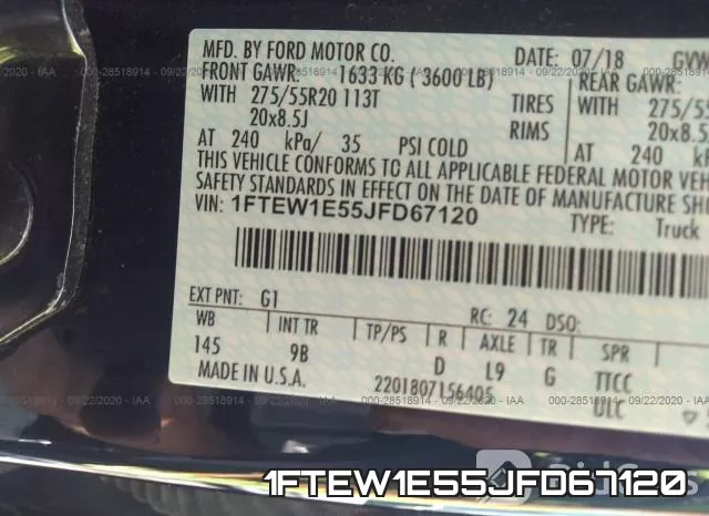 1FTEW1E55JFD67120 фото 10