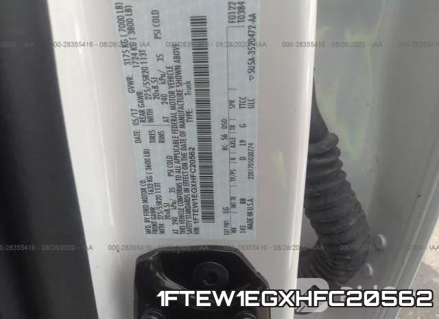 1FTEW1EGXHFC20562 фото 10