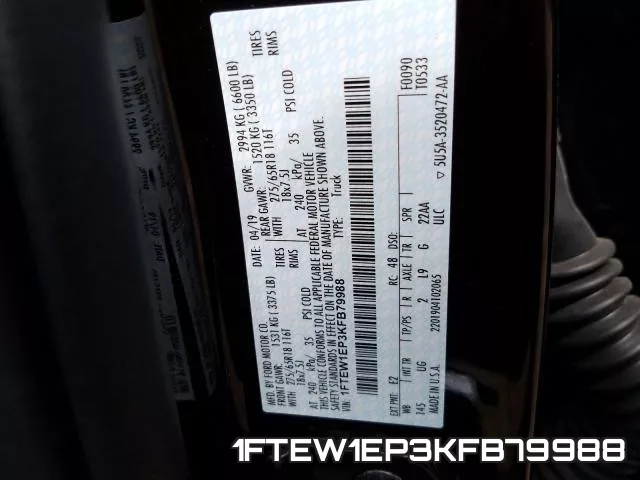 1FTEW1EP3KFB79988 фото 2