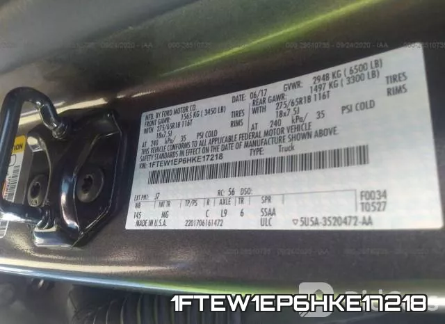 1FTEW1EP6HKE17218 фото 10
