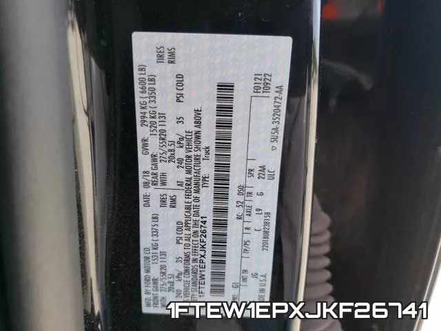 1FTEW1EPXJKF26741 фото 2