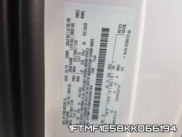 1FTMF1C58KKD66194 фото 2