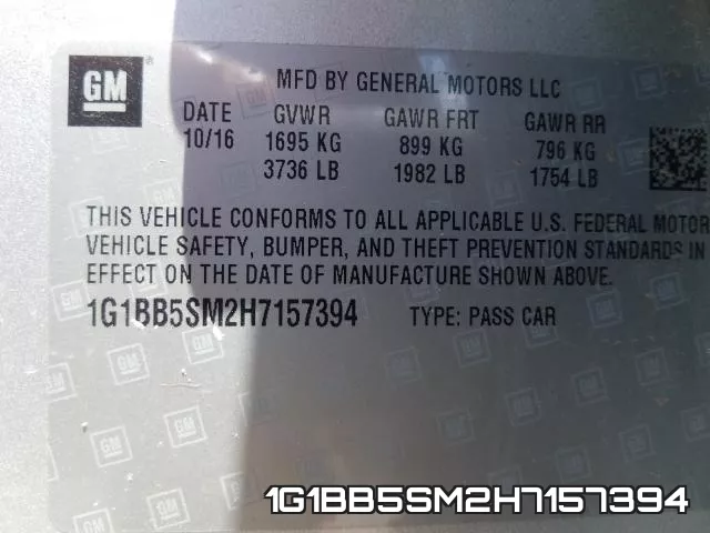 1G1BB5SM2H7157394 фото 2