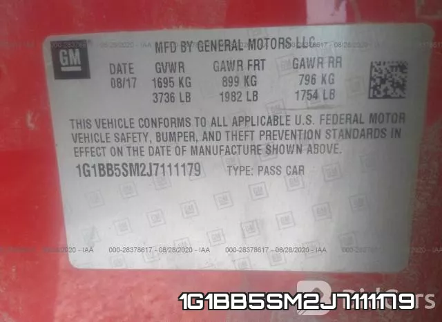 1G1BB5SM2J7111179 фото 10