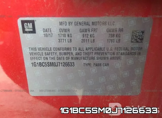 1G1BC5SM0J7126633 фото 10