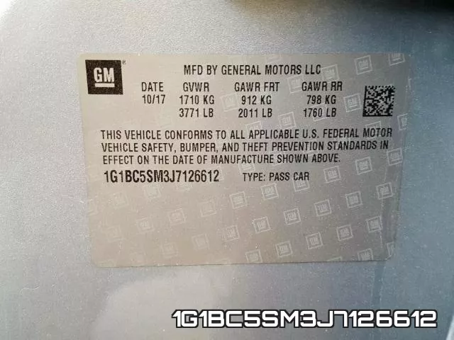 1G1BC5SM3J7126612 фото 2