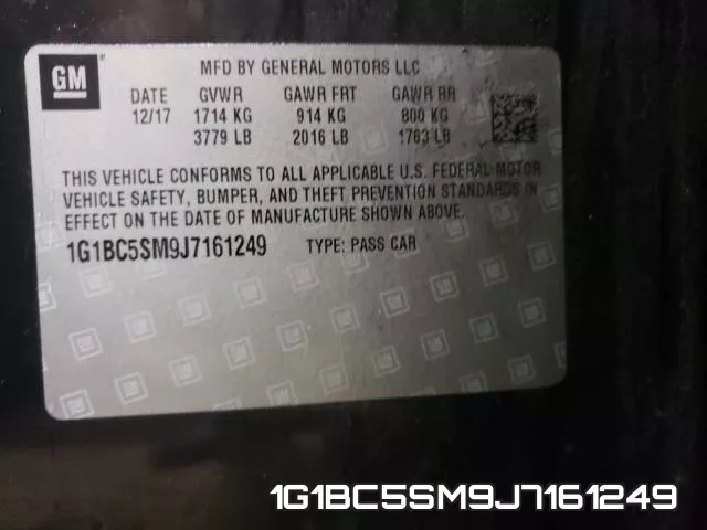 1G1BC5SM9J7161249 фото 2