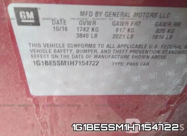 1G1BE5SM1H7154722 фото 10
