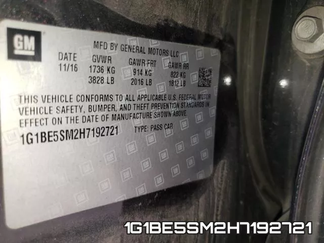 1G1BE5SM2H7192721 фото 2