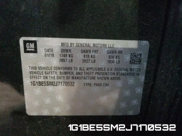 1G1BE5SM2J7170532 фото 2