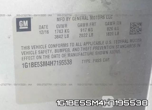 1G1BE5SM4H7195538 фото 10