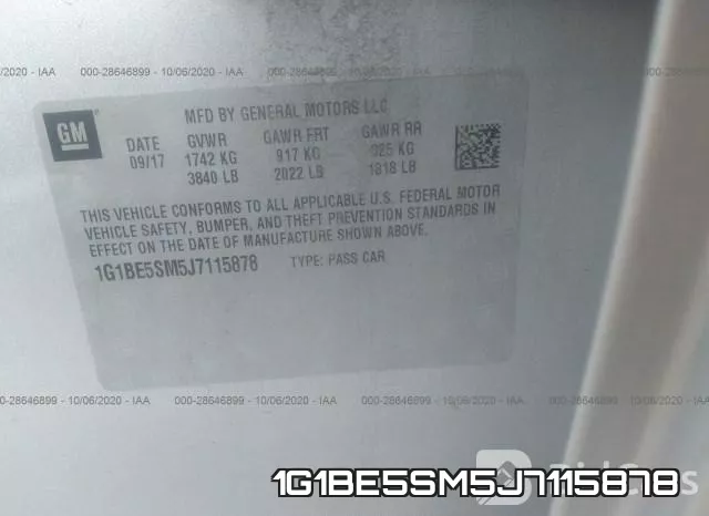1G1BE5SM5J7115878 фото 10